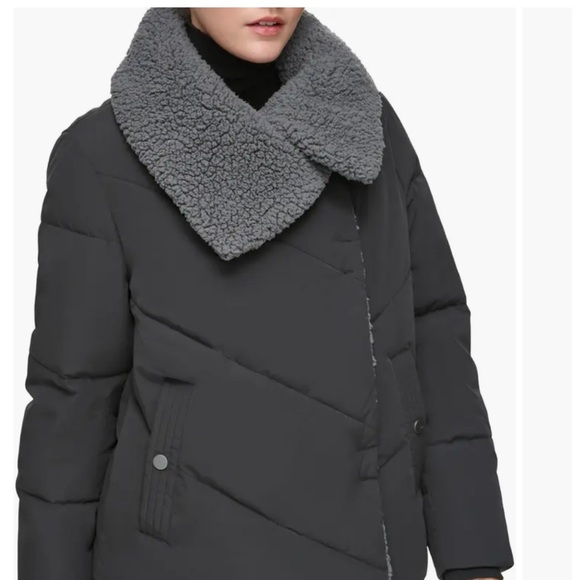 Andrew Marc Valencia Water Resistant Faux Shearling Lined Puffer Jacket - Picture 3 of 7